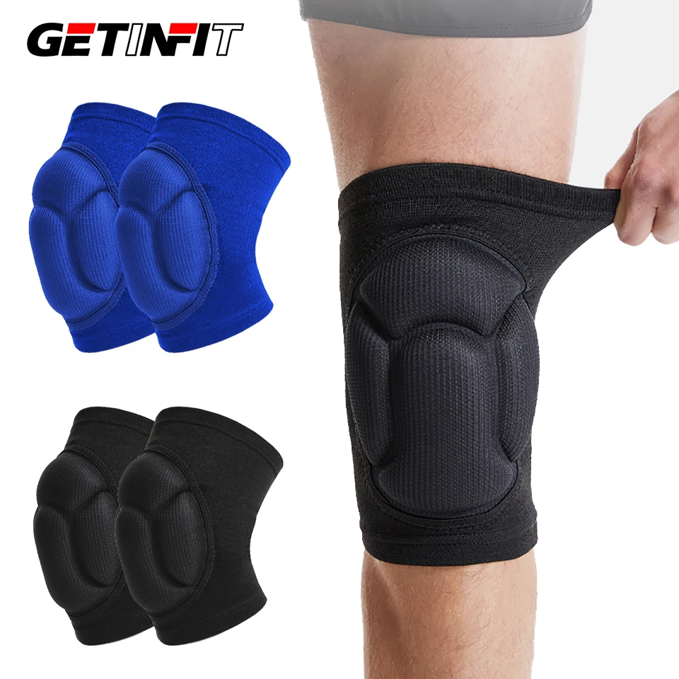 

2Pcs Thickened Sports Sponge Knee Pads Elastic Support Fitness Gear Protector Gym Non-Slip Knee Pads Basketball Volleyball Brace