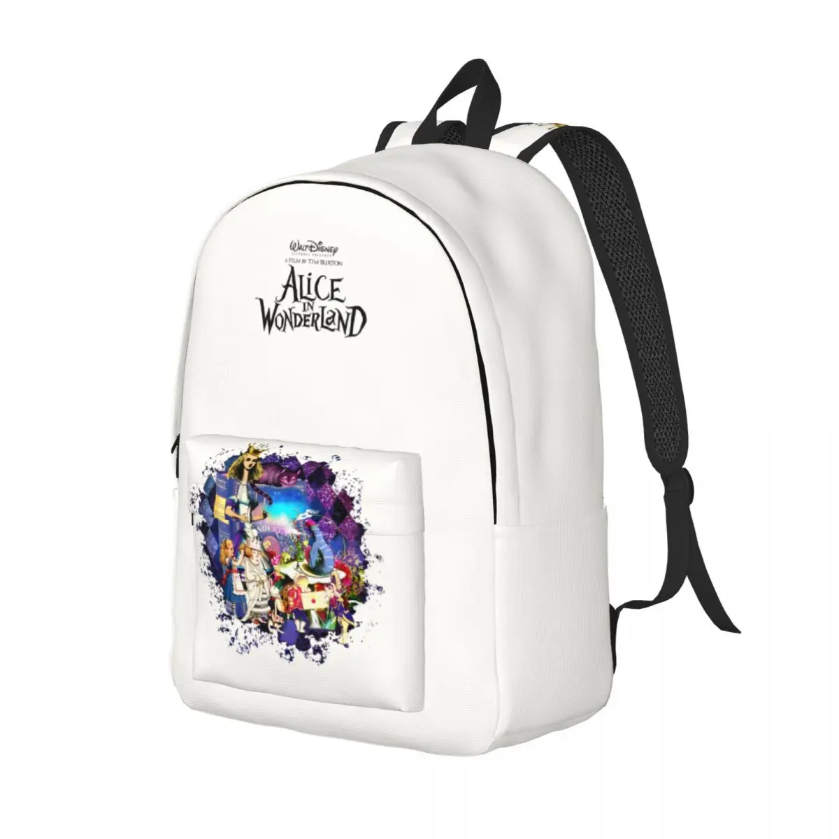 Lightweight Mask Of Alice Laptop Bag Weekend Picnic Zipper Closure Disney Alice in Wonderland Film For Kid Handbag Birthday