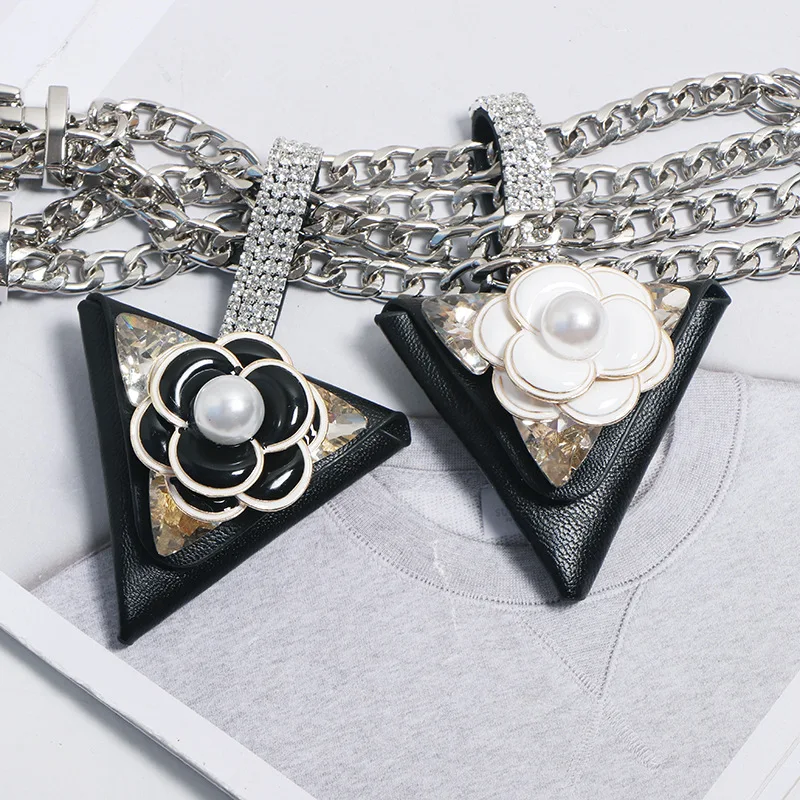 DAEYOTEN Metal Chain Waist Bag Women's Accessories Decoration with Suit 2022 New Rhinestone Bag Red Small Belt BagZM1302