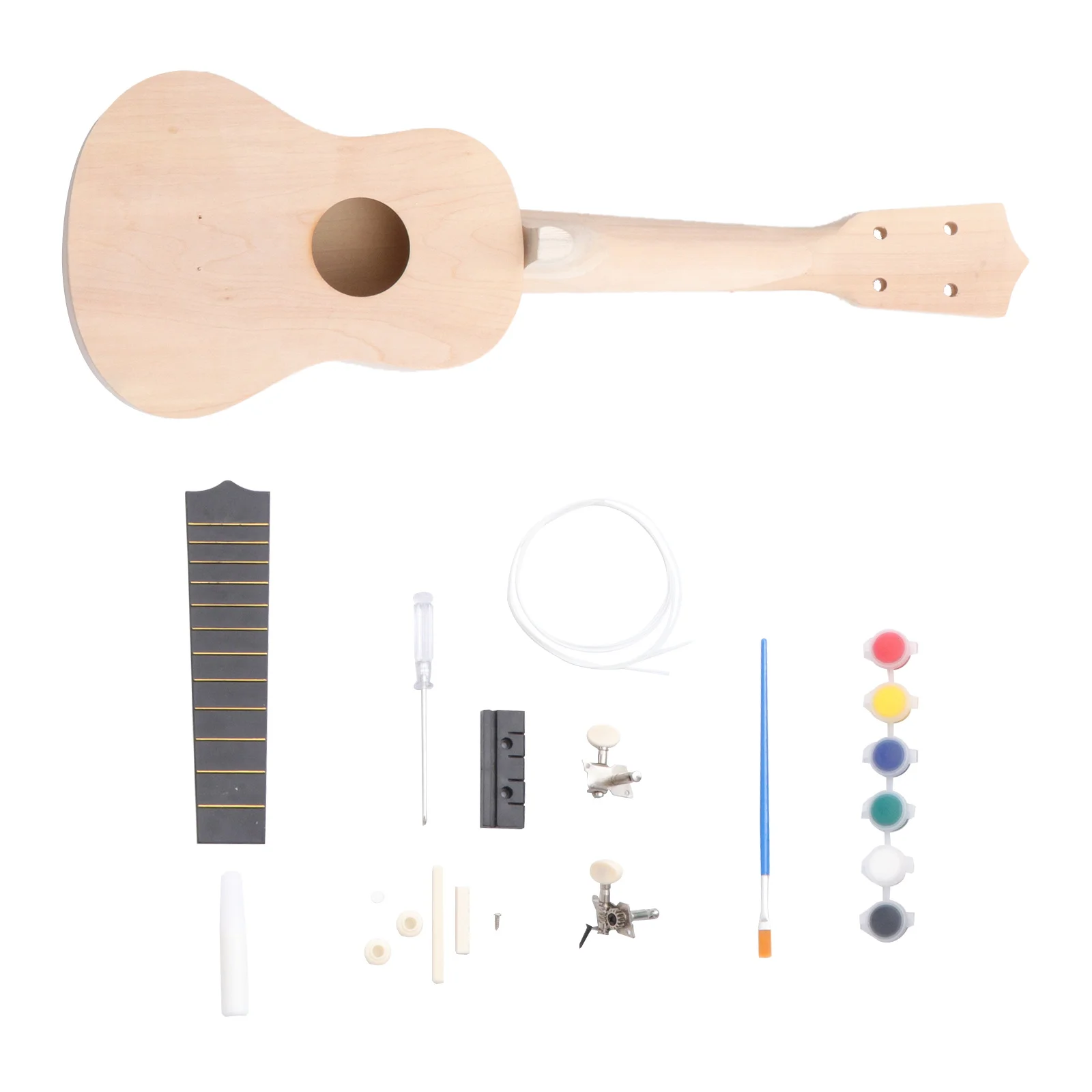 

Ukulele DIY 21 Inch Acoustic Guitar Bass for Musical Instrument Kids Beginners Musical Instruments Lightweight Safe
