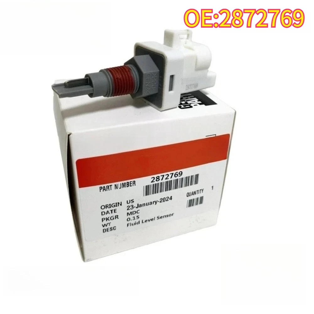 

High quality New For 2872769 Coolant Fluid Level Sensor 3 Pins 1/4-18 NPT Cummins QSK50 Engine Q21-6007S for Peterbilt Kenworth