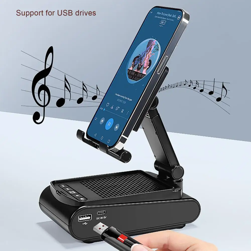 Mobile Phone Holder with Immersive Sound Mobile Phone Holder with Bluetooth-compatible Speaker Telescopic Mobile Phone for Cell