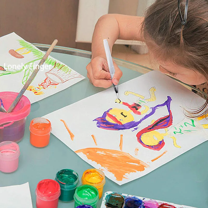 7 pçs canetas pincel de aquarela recarregáveis canetas pincel de aquarela pincéis de pintura de água para pintura em aquarela