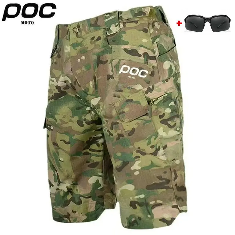 

2025 NEW MOTO POC Racing Men Hiking Shorts Summer Mtb Downhill Pants Waterproof Male Bicycle Clothing Road Bike Motorcycle Carg