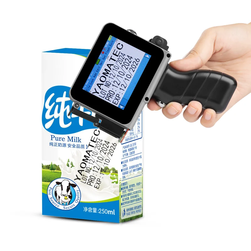 Yaomatec G1760 12.7mm Portable Coding Machine for QR Code Barcode Date Batch Expiry Label Mini Inkjet Printer