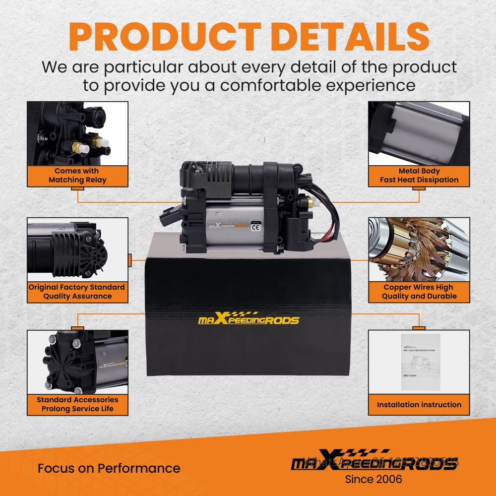 ジープグランドチェロキーmkiv,2010-2017,68041137ac,68204730ab用エアサスペンションコンプレッサーポンプ