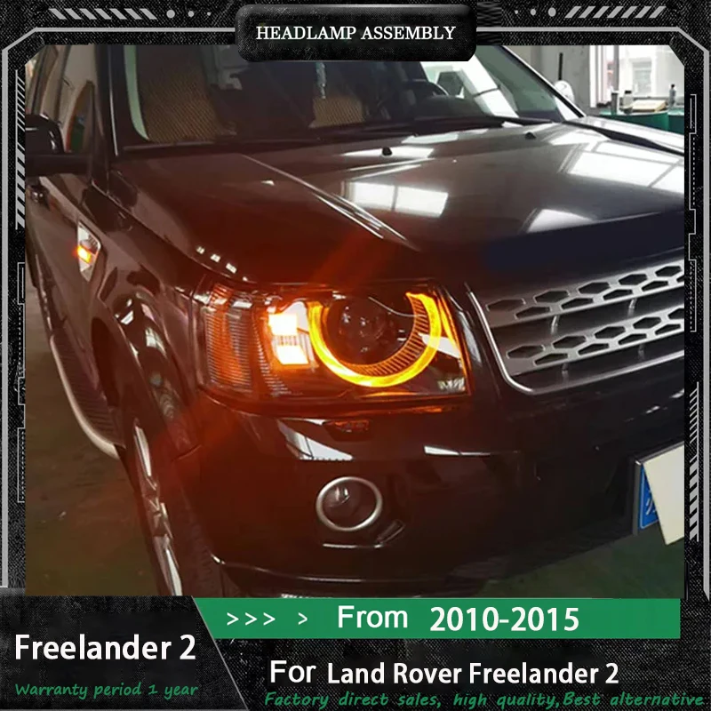 

Светодиодная фара + задние фонари для Lanid Rover Freelander 2 2010-2015, модифицированная передняя фара с линзами, DRL, указатель поворота, автомобильные аксессуары