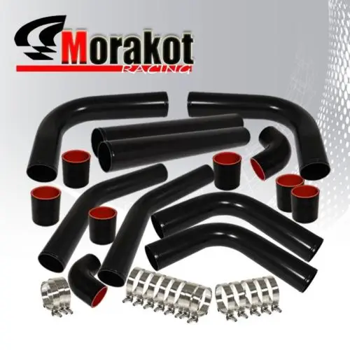

2.5 Inch 8pcs Universal Aluminum Tube Set 457MM Black