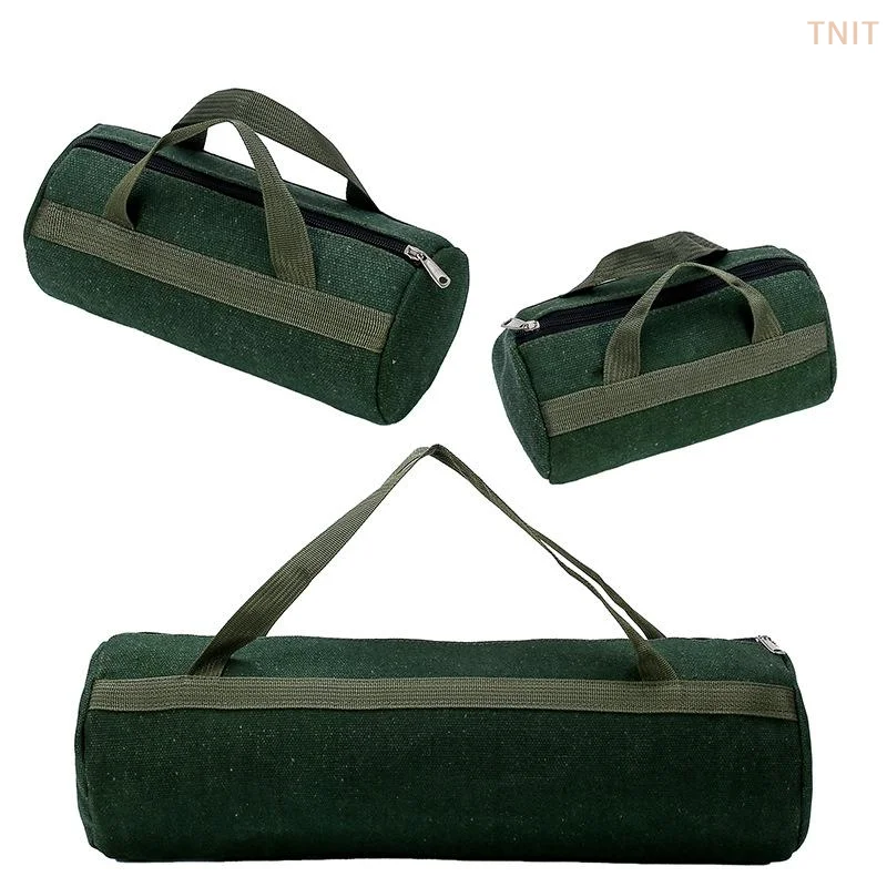 [J] Thick Canvas Pouch Portable Toolkit Multi-functional Organizer Instrument Hardware Wrench Tableware Handbag