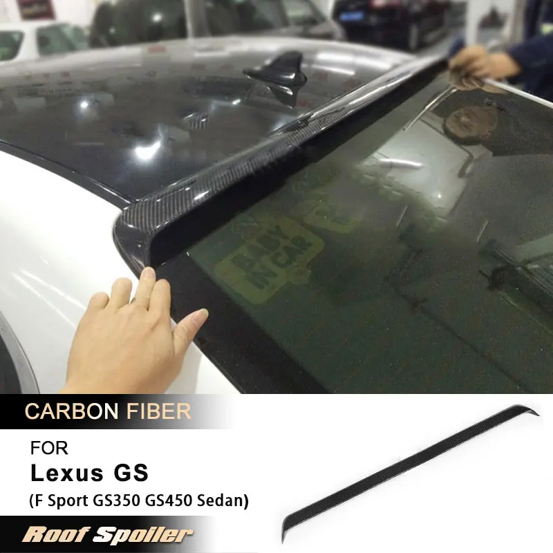 

Car Rear Roof Spoiler Wings for Lexus GS F Sport GS350 GS450 Sedan 4-Door 2012-2015 Racing Rear Spoiler Wing Lip Carbon Fiber