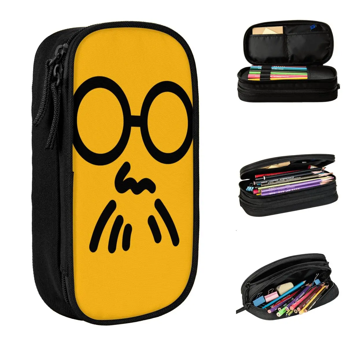 

Пенал Sakamoto Days, школьные пеналы, двухслойные портативные пеналы Kawaii для девочек и мальчиков, школьные принадлежности