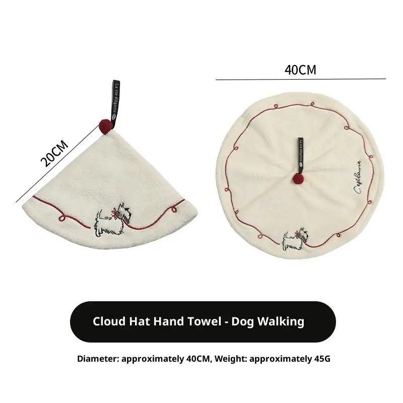 ผ้าเช็ดมือแบบแขวนสำหรับห้องน้ำ ห้องครัว สำหรับเด็กและผู้ใหญ่ ผ้าหนา ซึมซับดี ไม่เป็นขุย ผ้าเช็ดตัวปักลาย