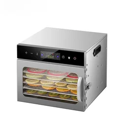 Smart Touch Panel Food Dehydrator  6/8 Layers Stainless Steel Trays Fruit Vegetable Meat Drying Machine DIY Snacks Melties Baker