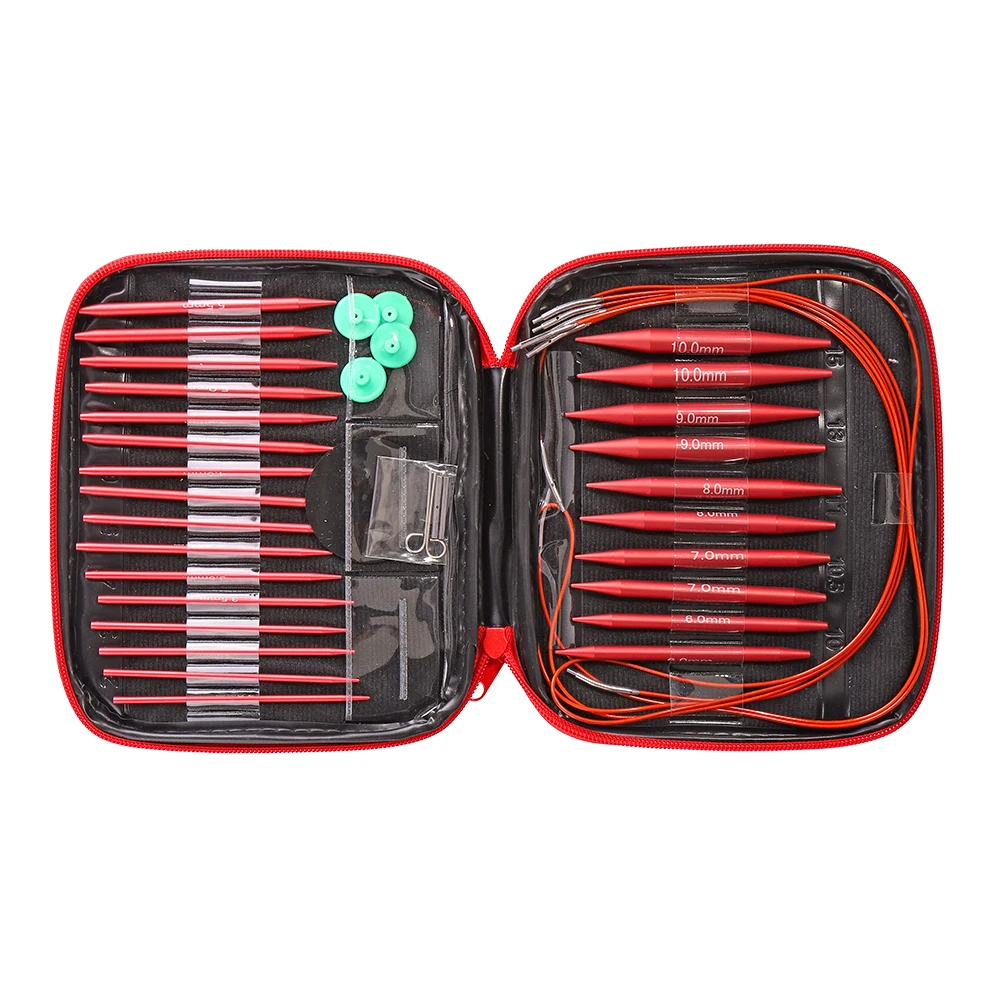 

13 Pairs Needle Knitting Needles Sweater Weaving Tools Aluminium Crochet HookHand Sewing Set Yarn Knit Crochet DIY Accessories