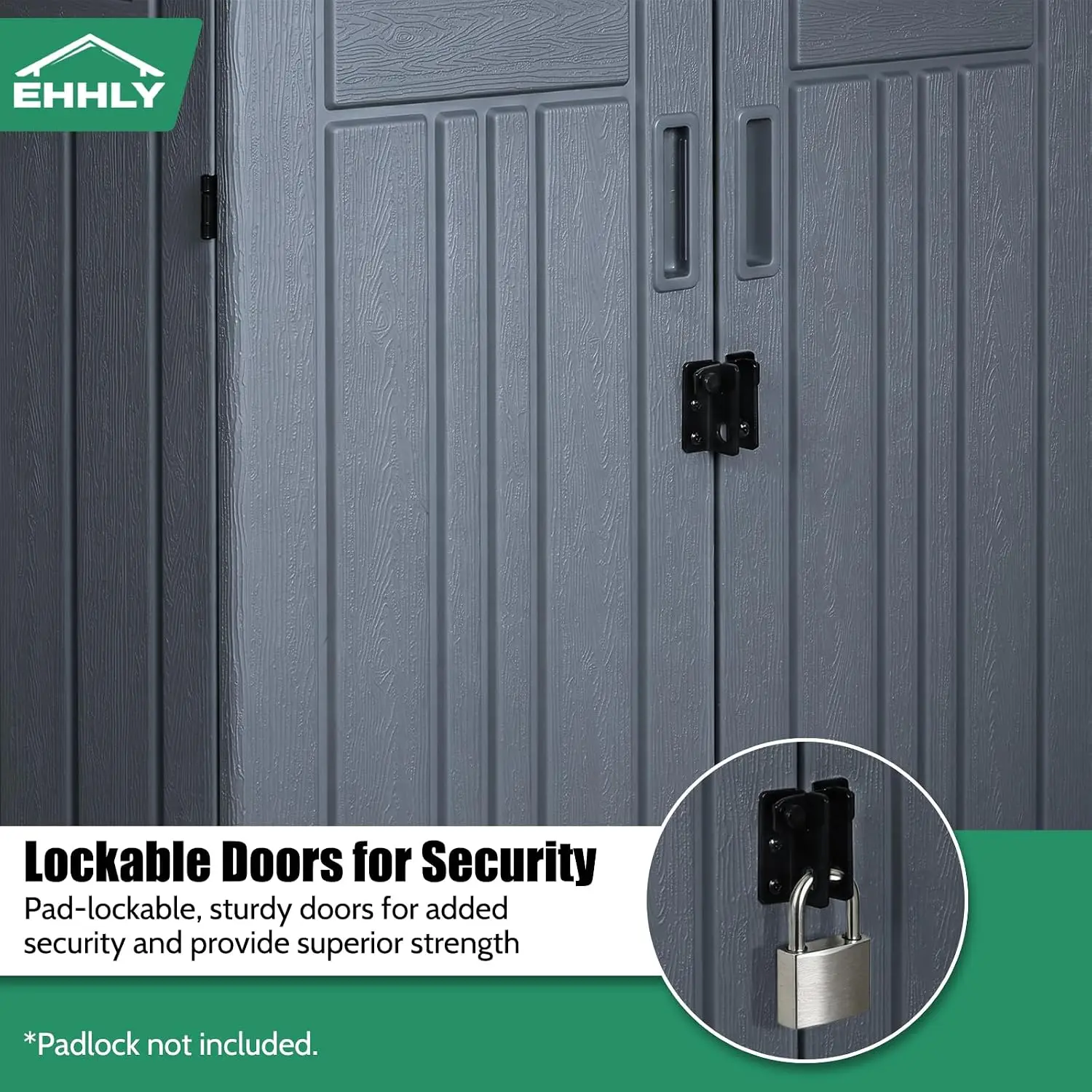 Heavy Duty Outdoor Storage Cabinet Weatherproof 14 Cuft Garage Cabinet 2 Adjustable Shelves Lockable Pantry Organizer 31Wx23Lx34 image 3