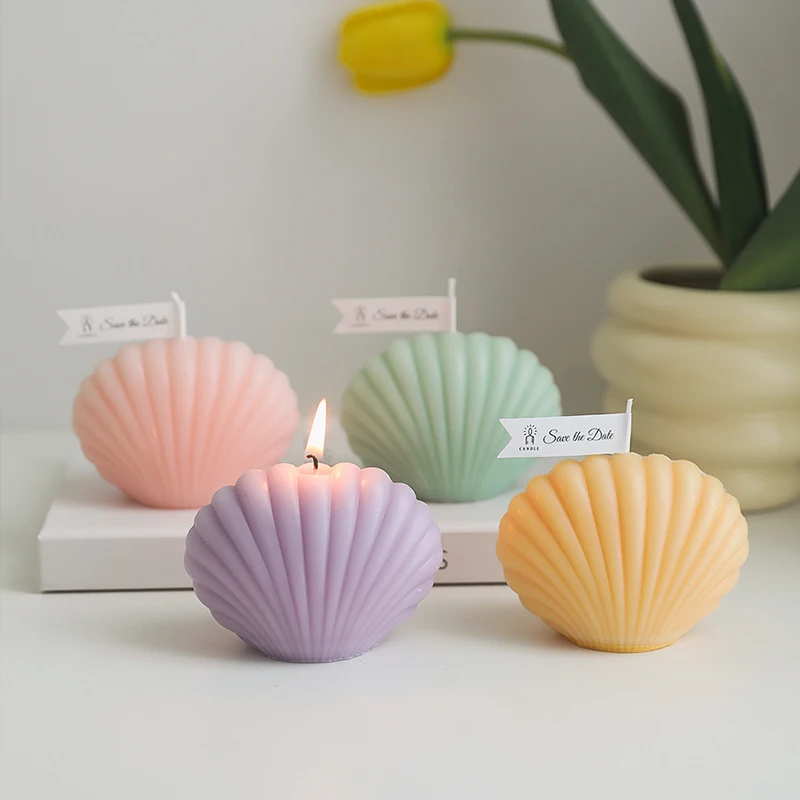 Forma do świec 3D Seashell, formy z żywicy epoksydowej, DIY mydło do świec, forma silikonowa, ozdoba rękodzielnicza, materiały dekoracyjne