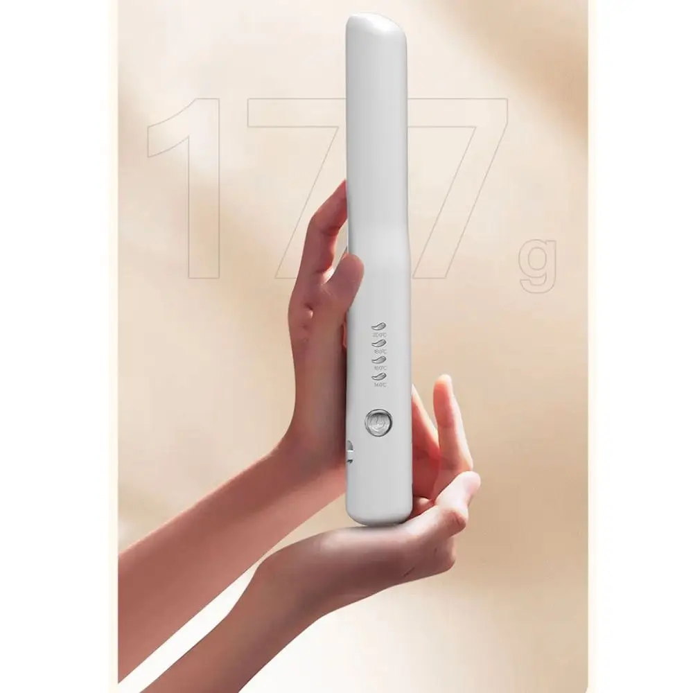 

Мини-выпрямитель для волос 2 в 1, быстрый нагрев, 4 уровня нагрева, портативный плоский утюжок для волос, перезаряжаемый, регулируемая температура