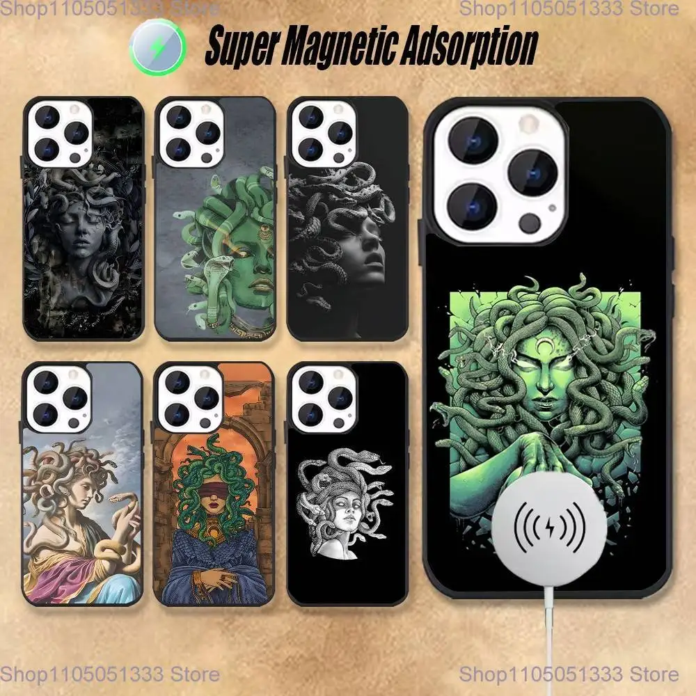 

Medusa Greek Mythology Look At Me Phone Case For iPhone 17,16,15,14,13,12,Pro,Max,Plus,Magsafe,Magnetic Wireless Charging Case