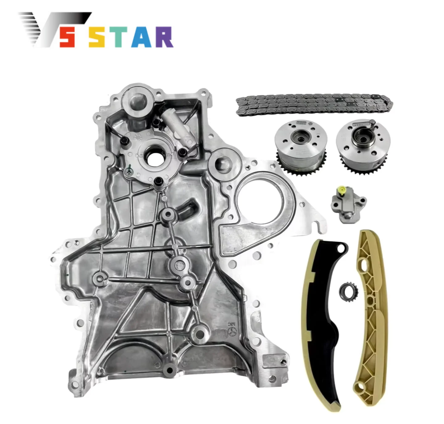 

24350-2B600 24370-2B610 High Quality Timing Chain Kit with VVT Gear and Oil Pump Cover For 2012-2020 ACCENT 1.6L XLB-1187