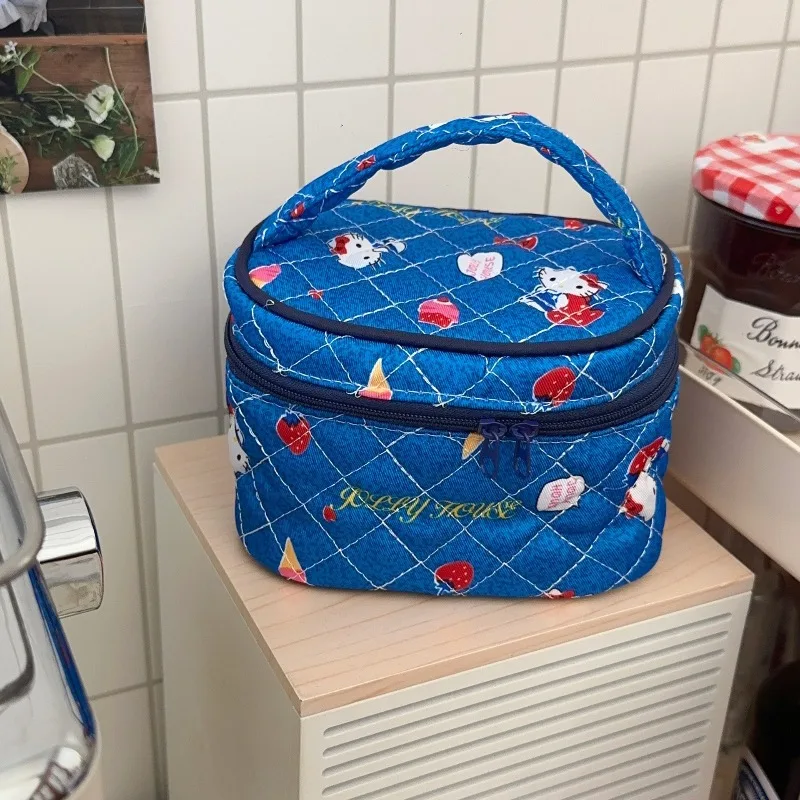 

Hello Kitty Makeup Bag High Beauty Cute Anime Kt Large Capacity Girl Travel Handheld Cosmetics Storage Bag Kawaii Gift Wholesale