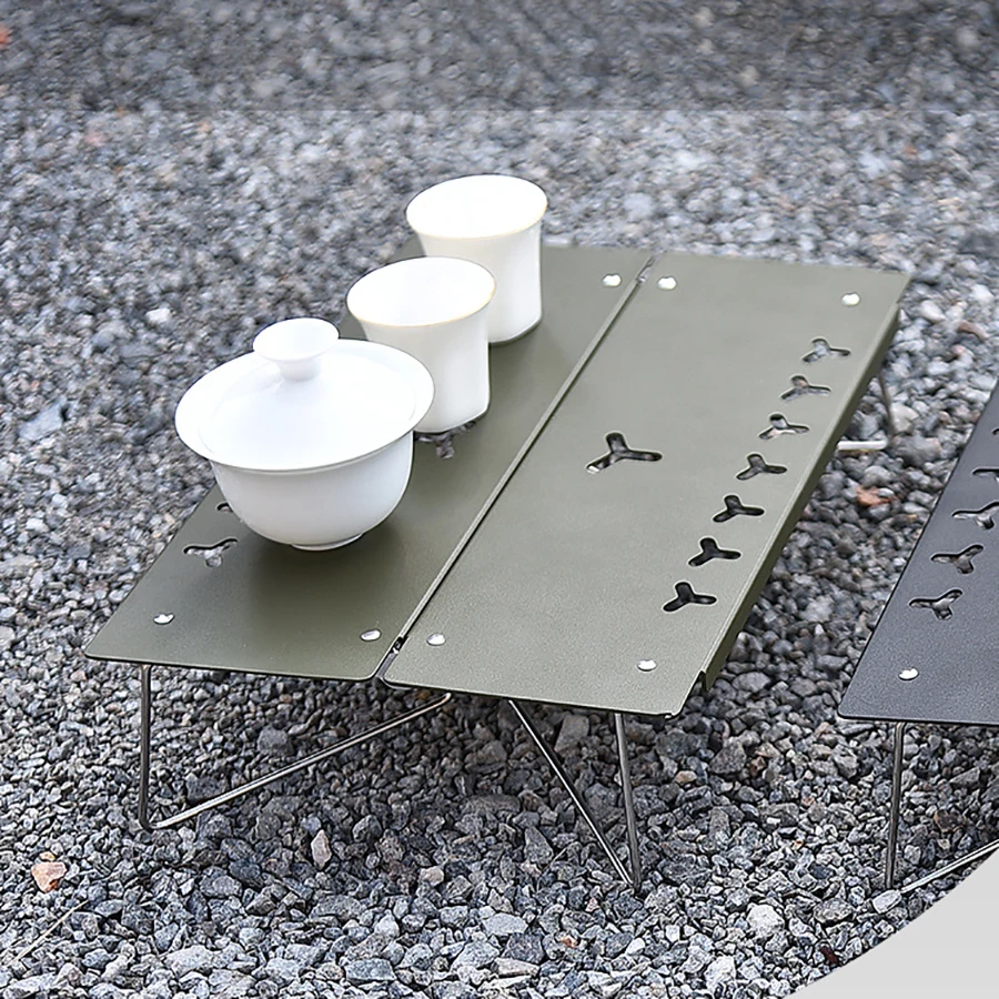 Ultralight Camp Table,Ultralight Compact Camping Table. Folding with Carry Outdoor Fishing with Aluminium Camp Table