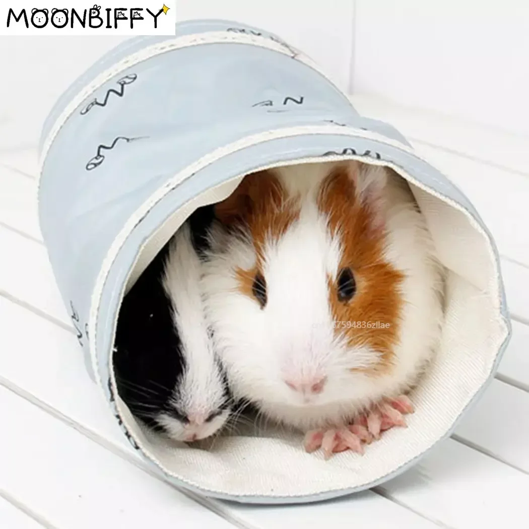 Small Guinea Pig Hamster Toy Tubes Tunnels Spring Hamster Cage House Single Channel Chinchillas Hamster Tunnel Warm Toy