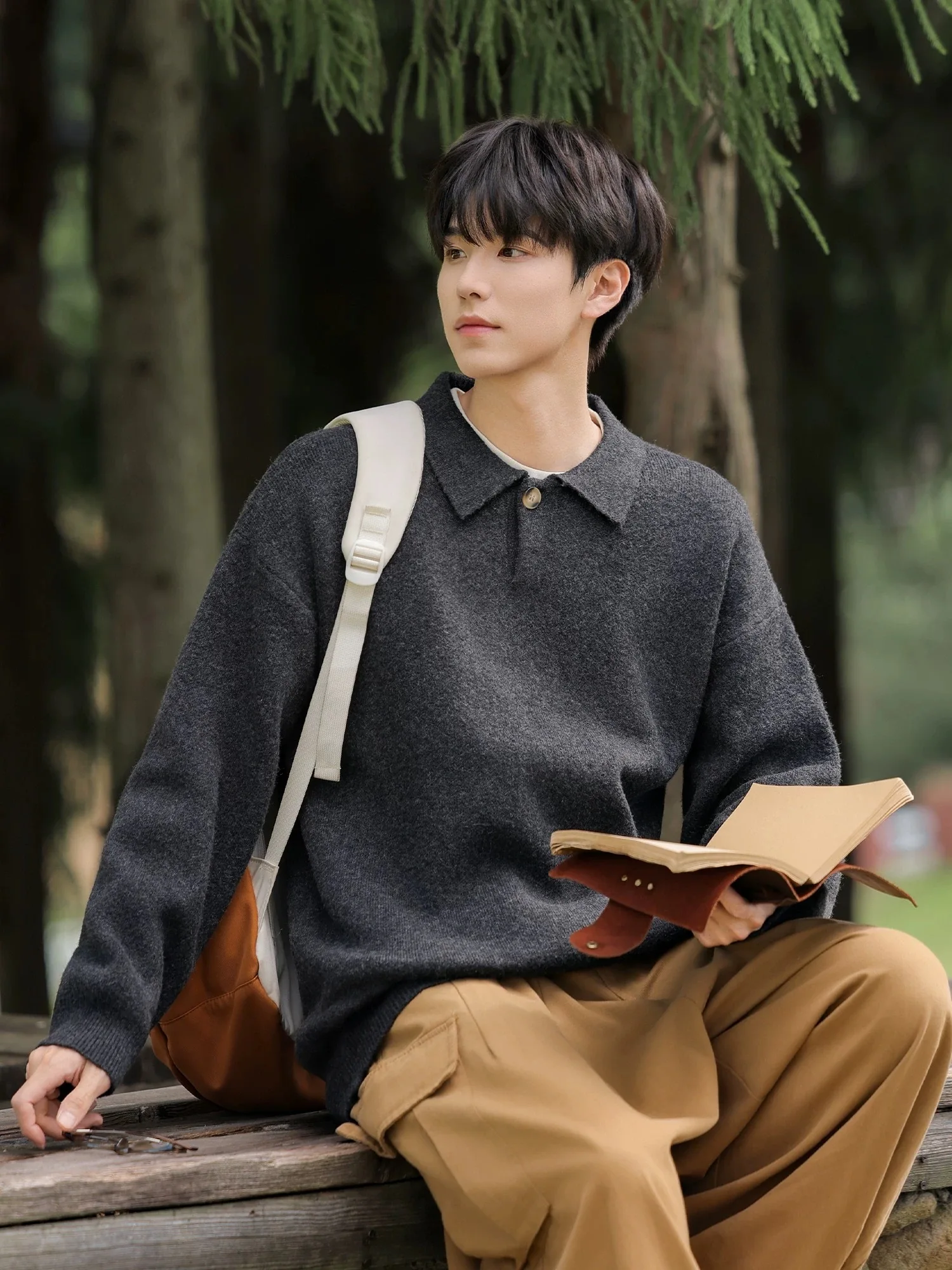 

Laid-ba High-End Men's Knitwear Casual Warm Loose Autumn Winter Faion Knitted irt Old Money Sle Comfortable Brea...