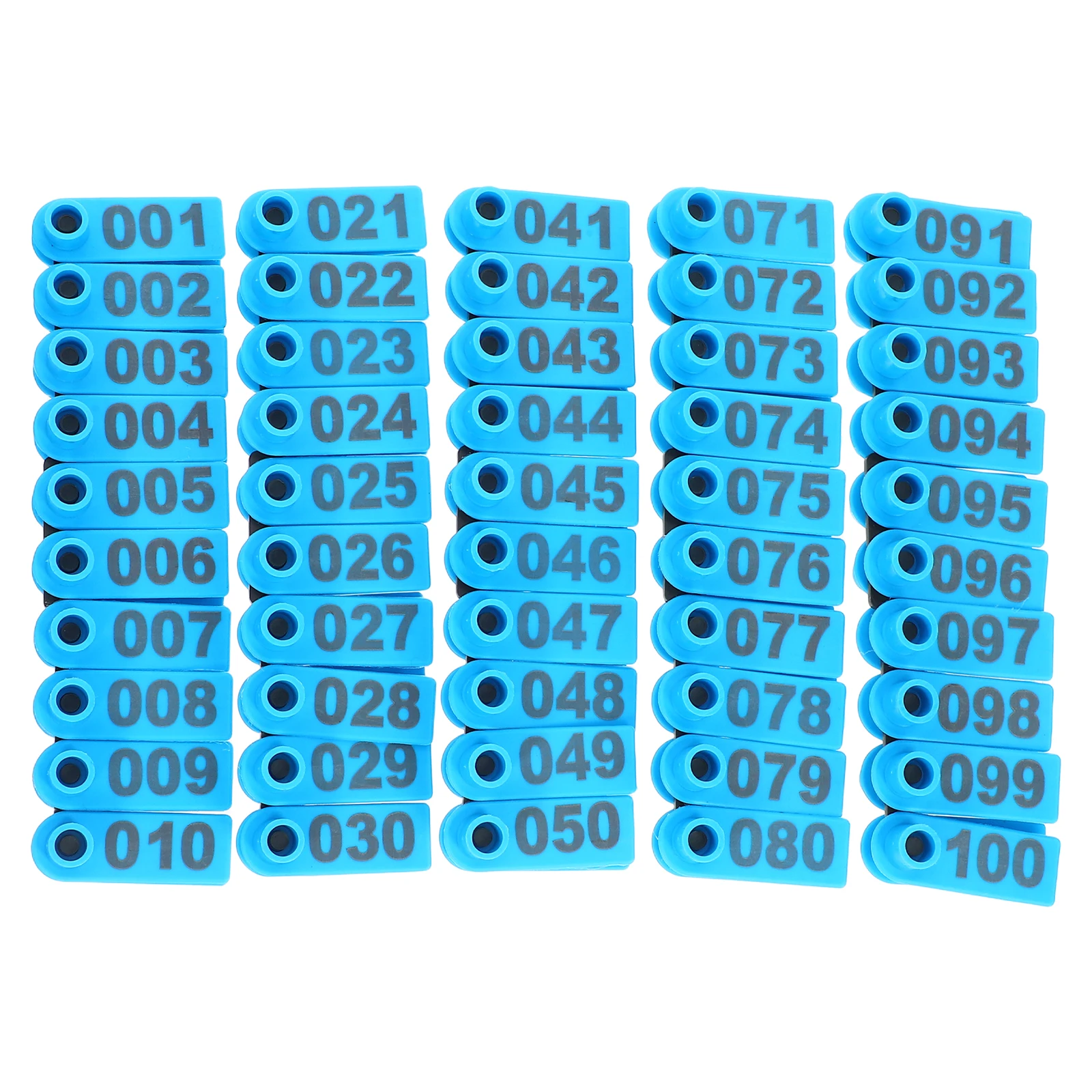 

100 PCS Cattle and Sheep Ear Signs Calf Tags Animal Identification Labels Cow Tpu Numbered