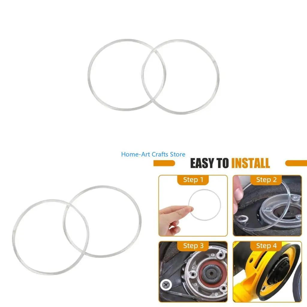 Y3NA Pack Of 2 Rubber Drive Belts For Orbital Sander Replacement 2-1/2Inch Diameter