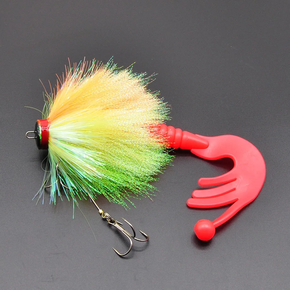 

85 г приманка для моделирования глубоководной мыши, бионический материал, имитация дизайна, бионическая приманка для волос оленя, цветная проволока из ПВХ, приманка для морской рыбалки