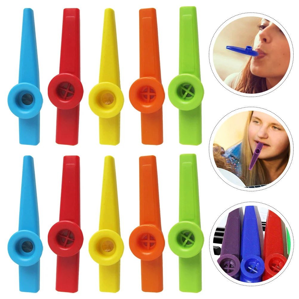 10 Pcs Percussion Instrument Toy Kazoo Toys Guitar Partners Kazoos Plastic Child