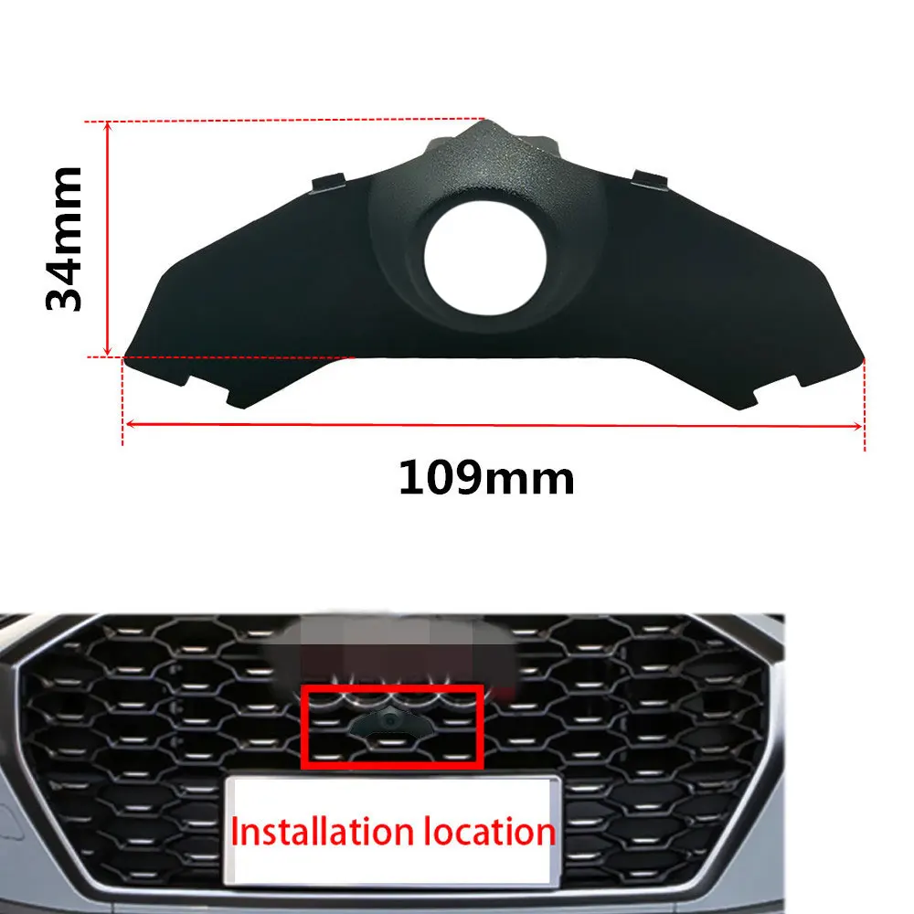 YIFOUM Car Front View Positive Logo Camera Bracket Shell Frame Housing For Audi Q3 Sportback F3 MK2 2018 2019 2020 2021