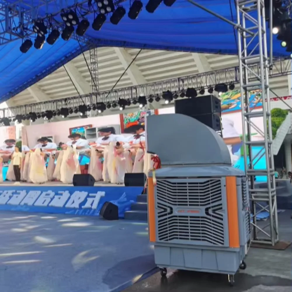 Large Airflow Industrial Evaporative Portable Air Cooler, High Efficiency Cooling for Warehouse Office