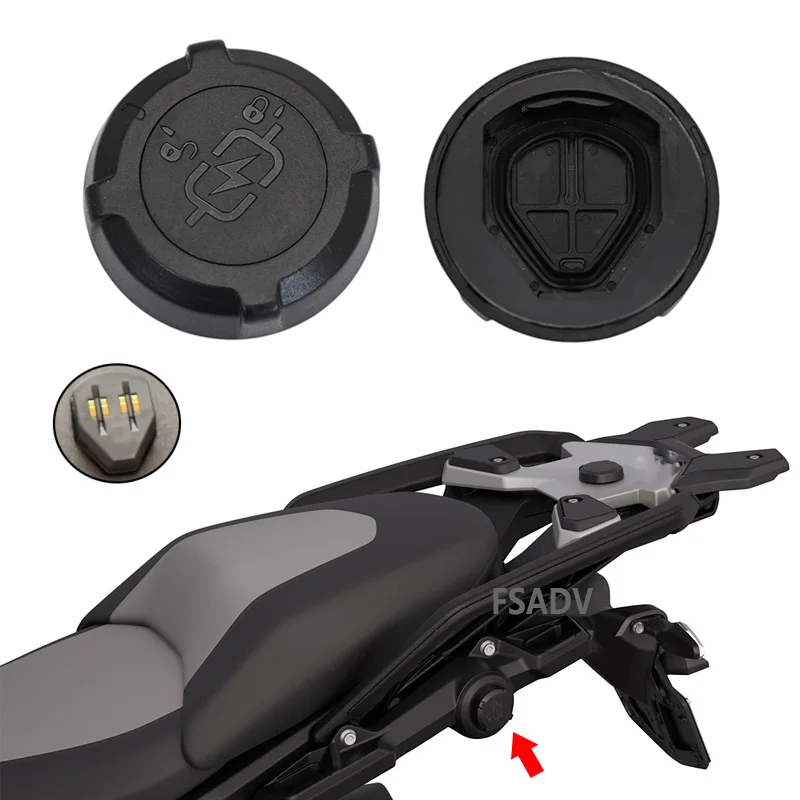 For BMW R1300GS R 1300GS Adventure ADV R 1300GSA 2023-2026 2025 Motorcycle Rear Box saddlebag USB Waterproof Charging Cover