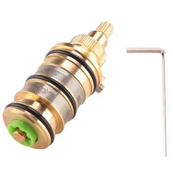 5pcs Brass Bath Shower Thermostatic Cartridge&Handle for Mixing Valve Mixer Shower Bar Mixer Tap Shower Mixing Valve Cartridge