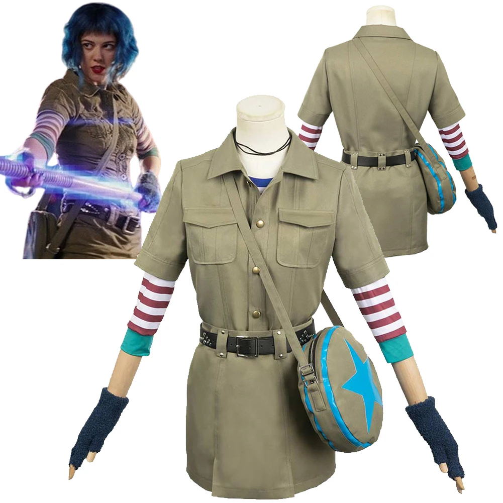 

Ramona Flowers Fantasia Disguise Costume Bag Gloves Cartoon Scott Cosplay Takes Off Outfits Clothes Women Cosplay Carnival Suit