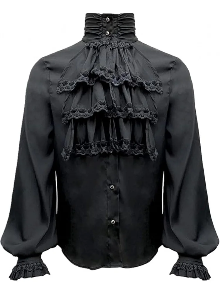 

Mens Pirate Shirt Vampire Renaissance Victorian Medieval Gothic Shirt