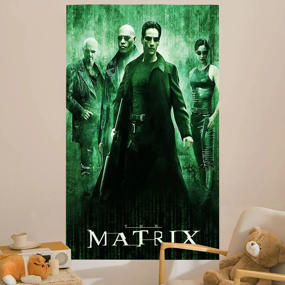 Science fiction action movie The M-Matrix DIY Wall Tapestry Hanging Tarot Hippie Wall Rugs Dorm INS Home Decor