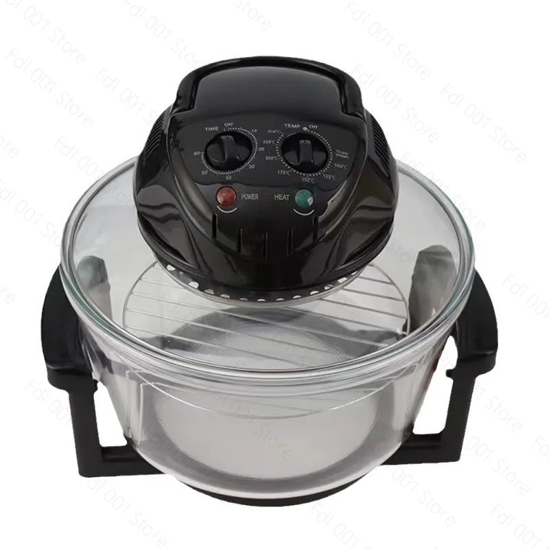 20L Multifunctional Large Capacity Household Light Wave Furnace Air Fryer Glass Electric Fryer French Fry Machine