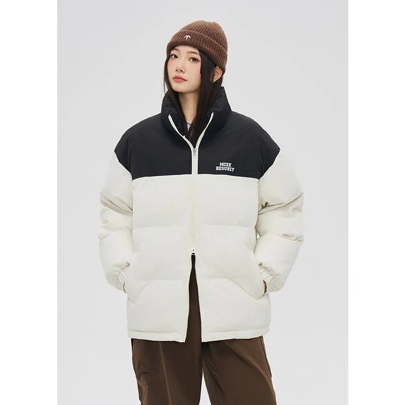 Parkas épais à col montant pour femmes, vestes rembourrées en coton, manteau chaud surdimensionné, parkas à manches longues, mode féminine, hiver, 2023