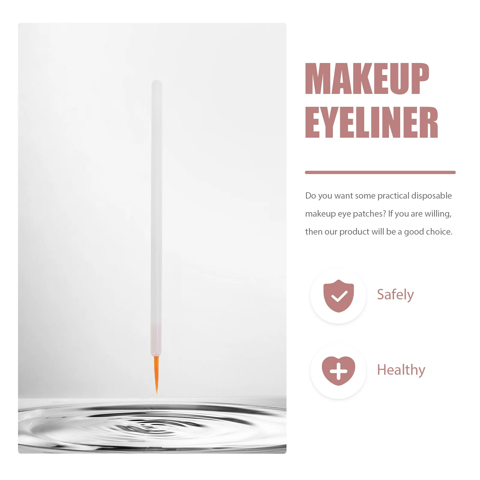 100pcs Eyeliner Brush Disposable Makeup Wand Fine Tip Applicator For Women Liquid Liner Tool Nylon Fiber Brush Mini Eye