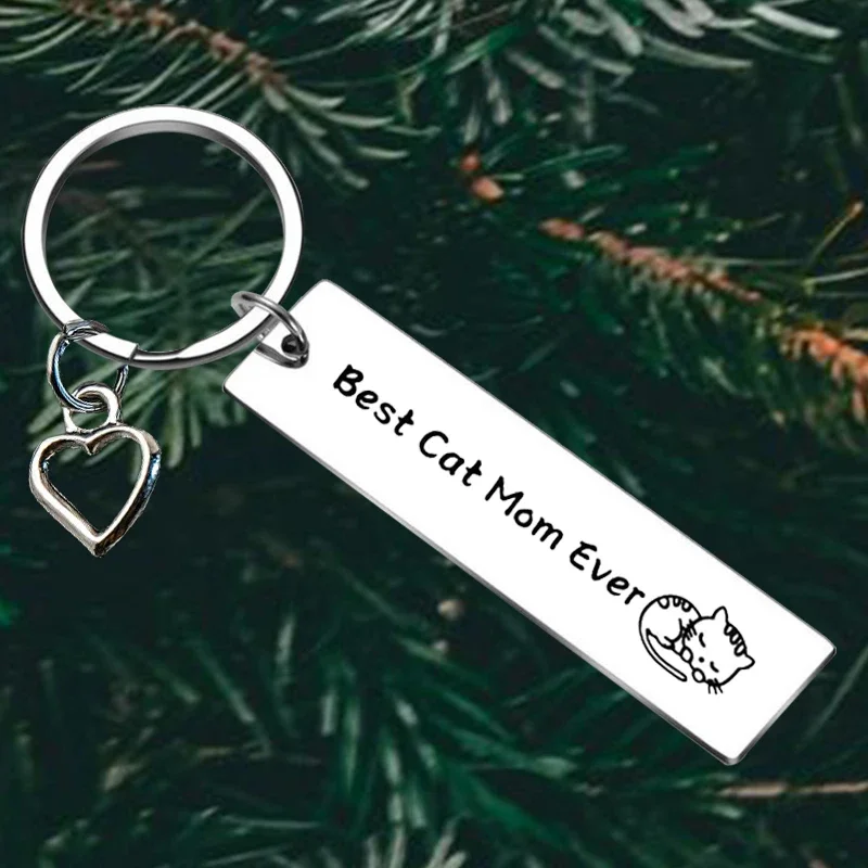 Cute Cat Owner Gift Keychain Cats Lovers Cat Key Chain Pendant pet cats Gifts best cat mom ever