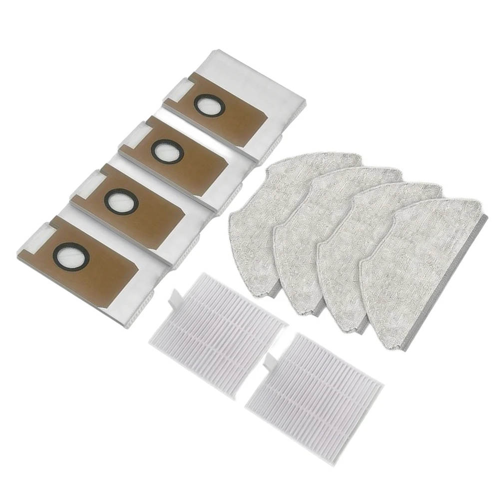Replacement Kit for Airrobo For T20 Robotic Vacuum: 4 Dust Bags 4 Mop Cloths 2 HEPA Filters Easy Install Parts