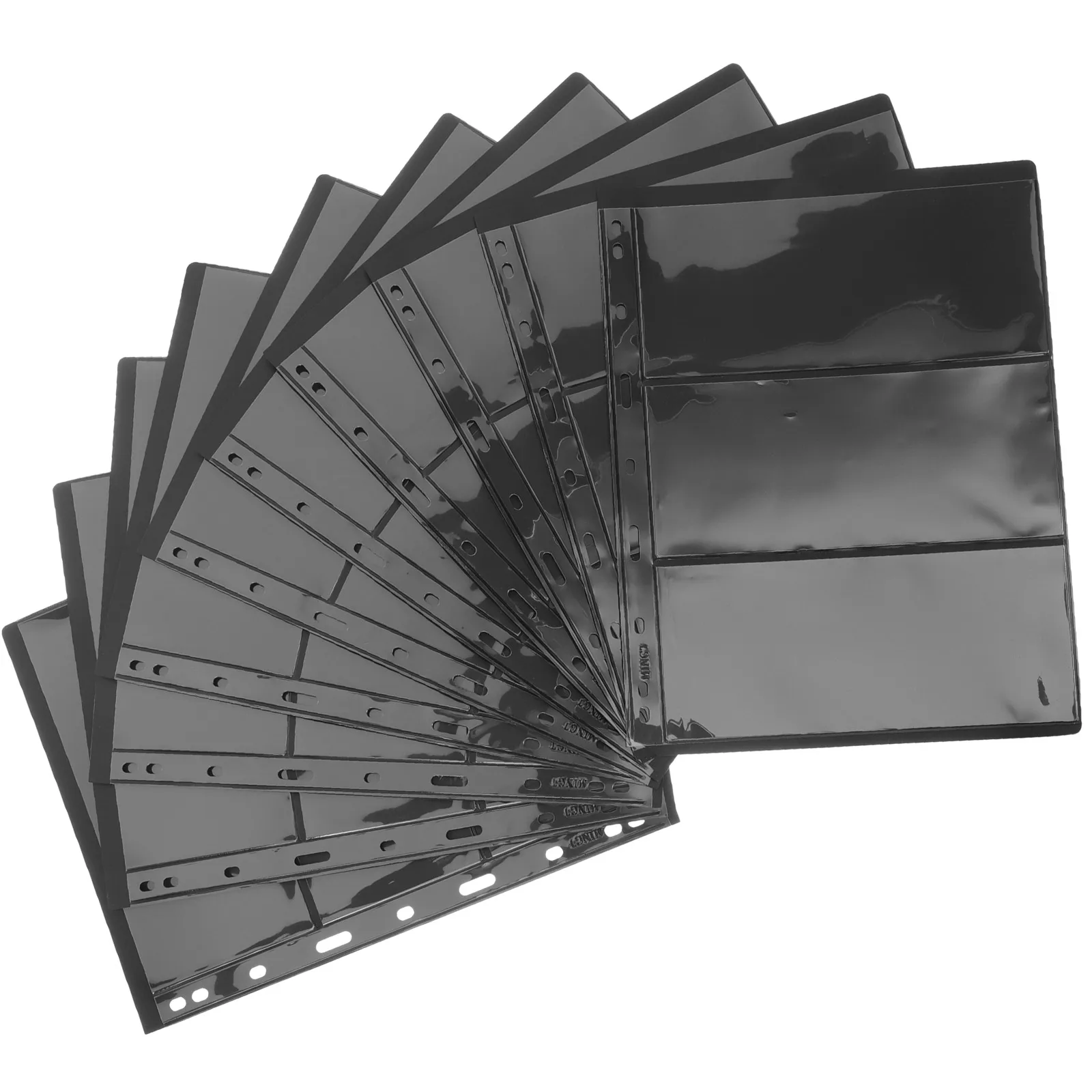 

10 Sheets PVC Stamp Storage Pocket Loose leaf Holder Postage Stamps Collecting Postcard Lightweight Durable Reusable