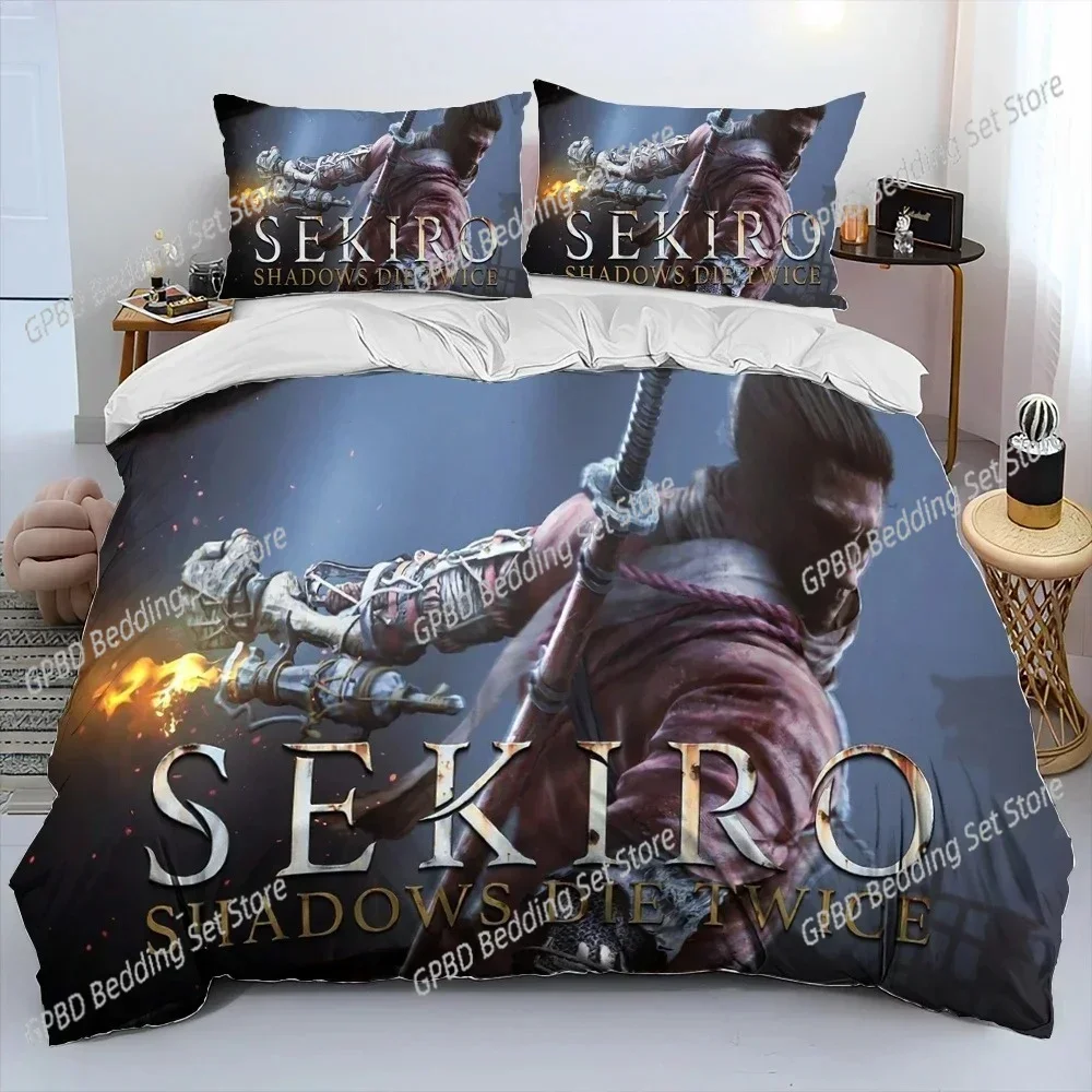 

3D Sekiro Shadows Die Twice Game 3D Duvet Cover Bedding Set Comforter Linen Pillowcases Home Decor Single Double Twin King Queen