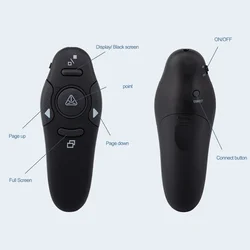 2.4GHz Wireless USB Presenter Remote Control Powerpoint Presentation Remote Control PPT Flip Pen Pointer Clicker for Teacher