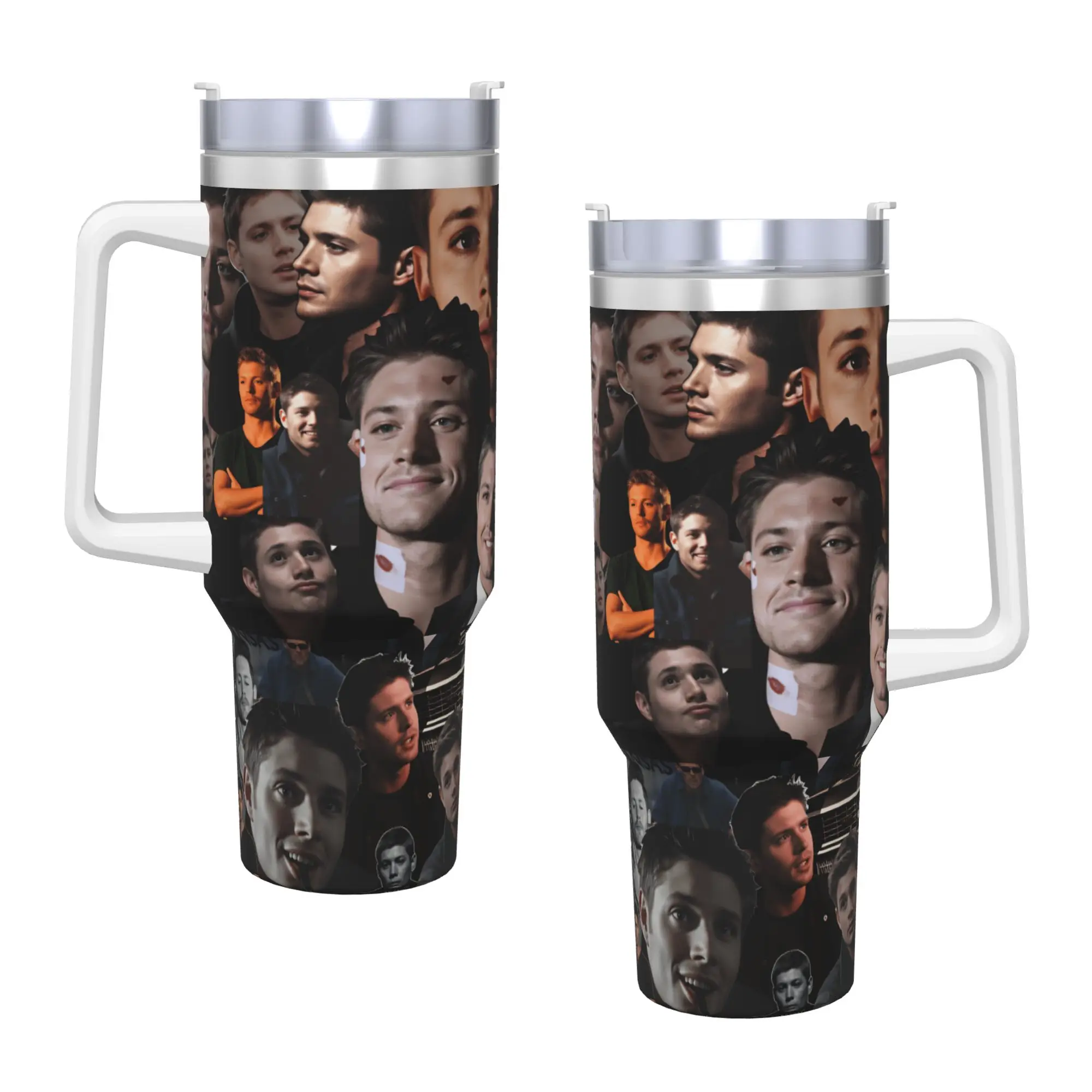 Sam Winchester Supernatural Collage Printed Stainless Steel Tumbler  Driving Car Mugs Large Drink Milk Tea Water Bottle