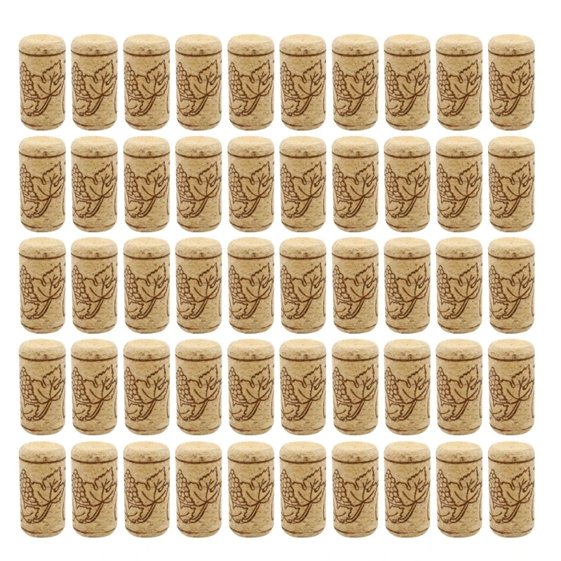 50Pieces/set Natural Straight Corks Stoppers Leakproof Replacement Stoppers for Beer Bottles Decorative Crafts Corks