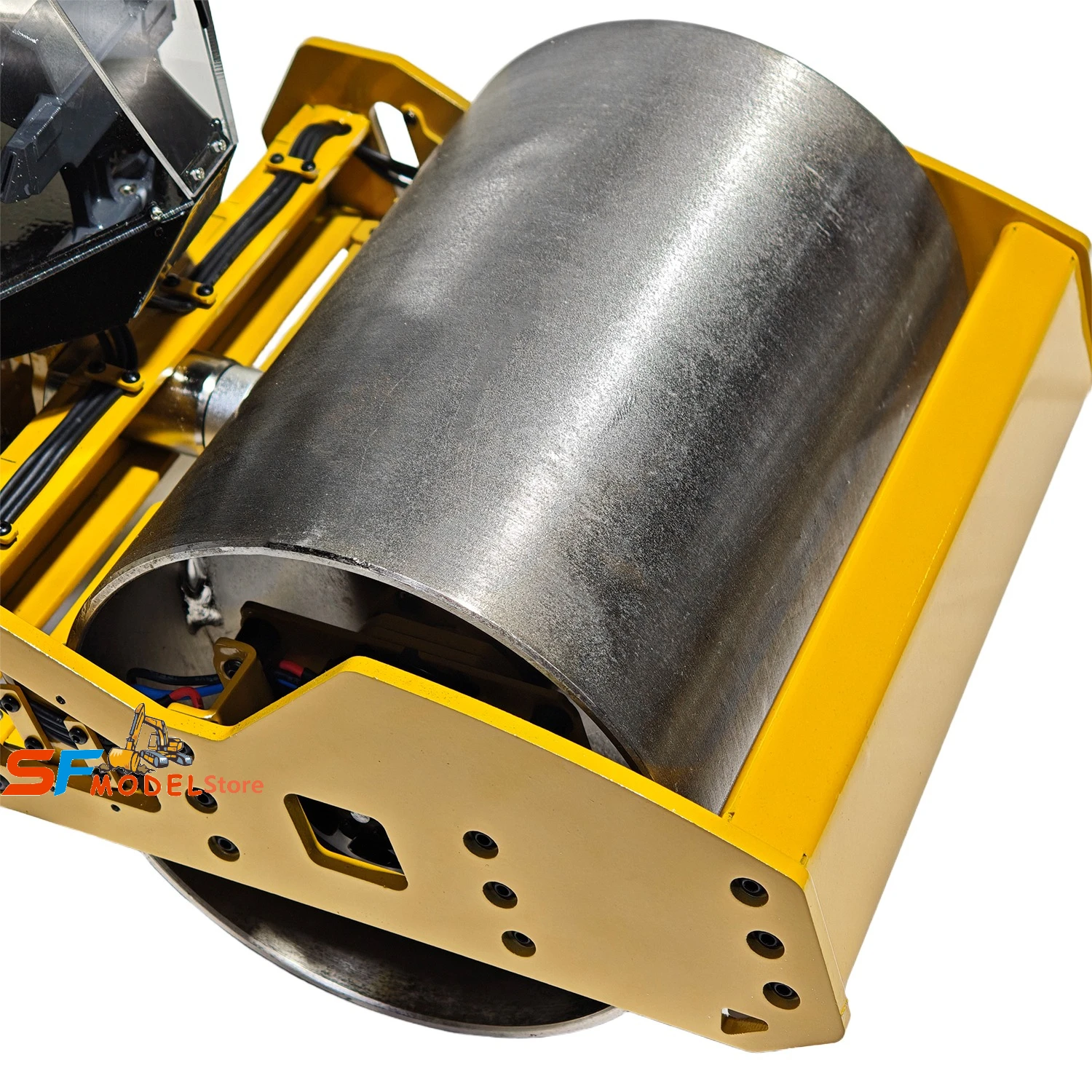 รถบดถนนโลหะ CS11 ขนาด 1/14 แบบควบคุมระยะไกล ระบบไฮดรอลิก ของเล่นรถบดถนนจำลอง เครื่องจักรกลวิศวกรรม