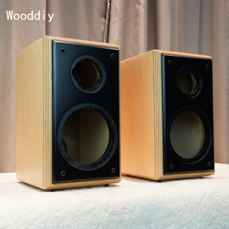 Wooddiy 8 Inch Full Range Two Way System Loudspeaker Cabinet Empty Box Speaker Shell Bookshell One Pair Birch Plywood Enclosure